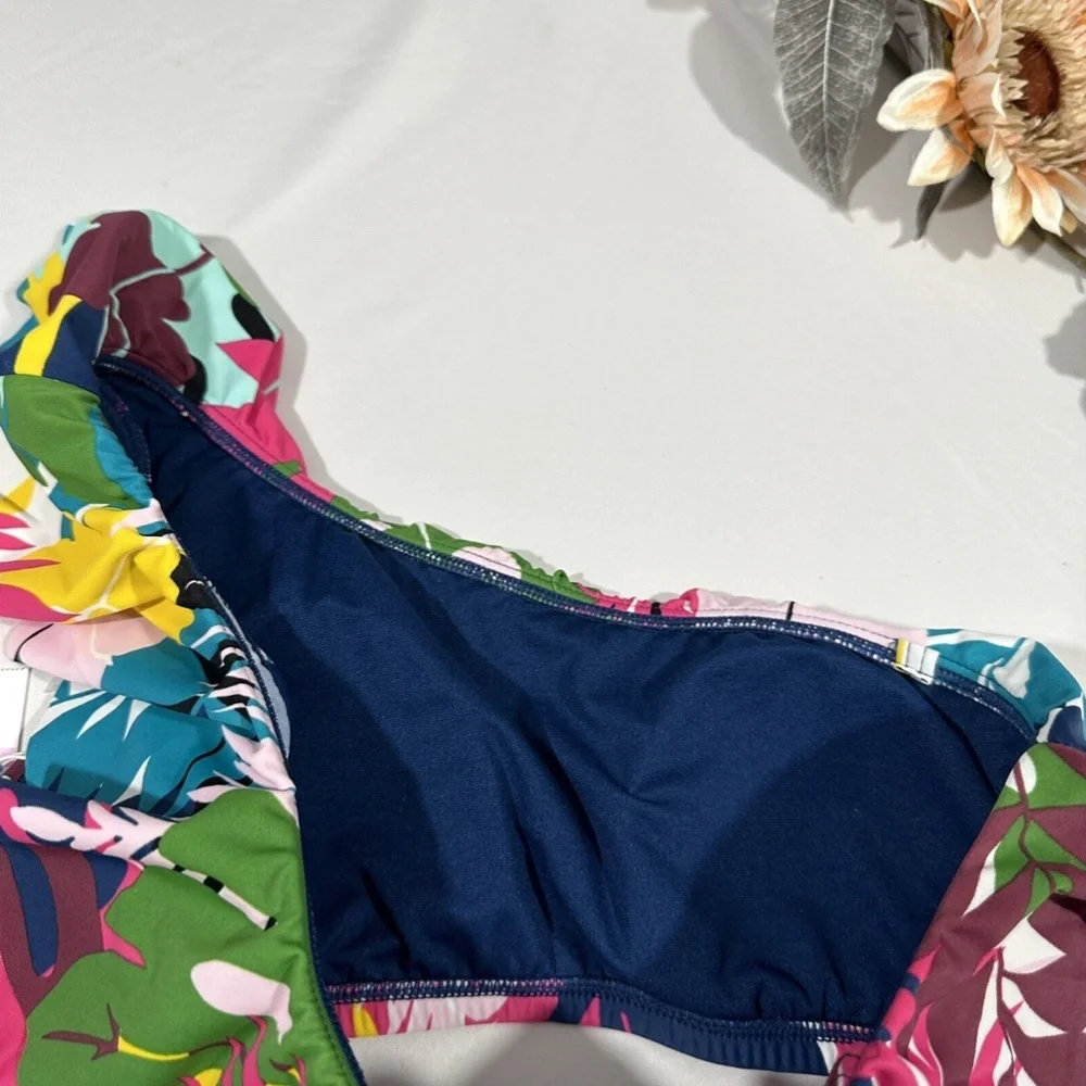 NWT $85 Bleu Rod Beattie [ 6 ] On A Brighter‎ Note Ruffle One Shoulder Top